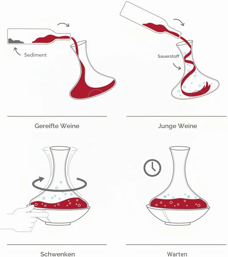 Vacu Vin Swirling Carafe | Crystal Glass Wine Decanter