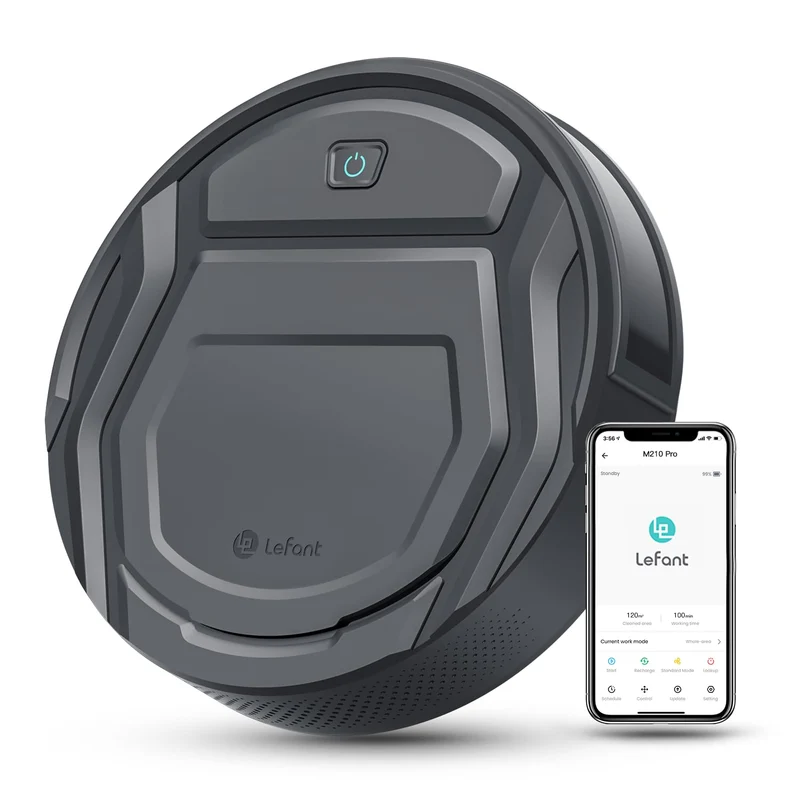 Lefant Saugroboter, Superschlank WLAN Roboterstaubsauger, Kompatibel mit Alexa Sprachsteuerung, Stau