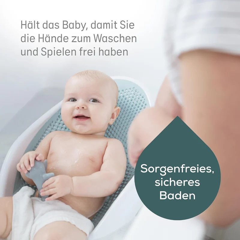 Angelcare ergonomischer Badesitz für die grosse Badewanne oder Dusche, Light Aqua, angenehm weiche L