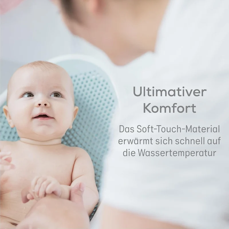 Angelcare ergonomischer Badesitz für die grosse Badewanne oder Dusche, Light Aqua, angenehm weiche L