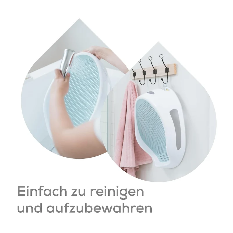 Angelcare ergonomischer Badesitz für die grosse Badewanne oder Dusche, Light Aqua, angenehm weiche L