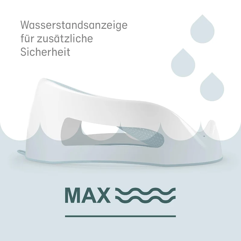 Angelcare ergonomischer Badesitz für die grosse Badewanne oder Dusche, Light Aqua, angenehm weiche L
