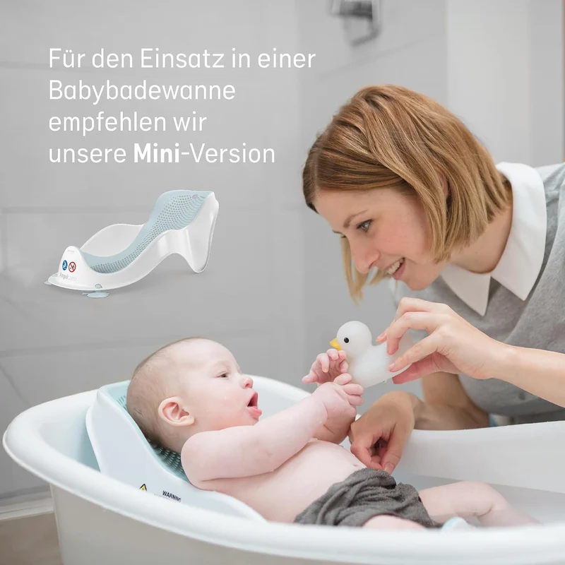 Angelcare ergonomischer Badesitz für die grosse Badewanne oder Dusche, Light Aqua, angenehm weiche L
