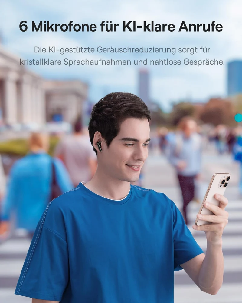 Baseus EP10 Pro In Ear Kopfhörer Bluetooth Noise Cancelling, Bluetooth Kopfhörer mit -50 dB Geräusch
