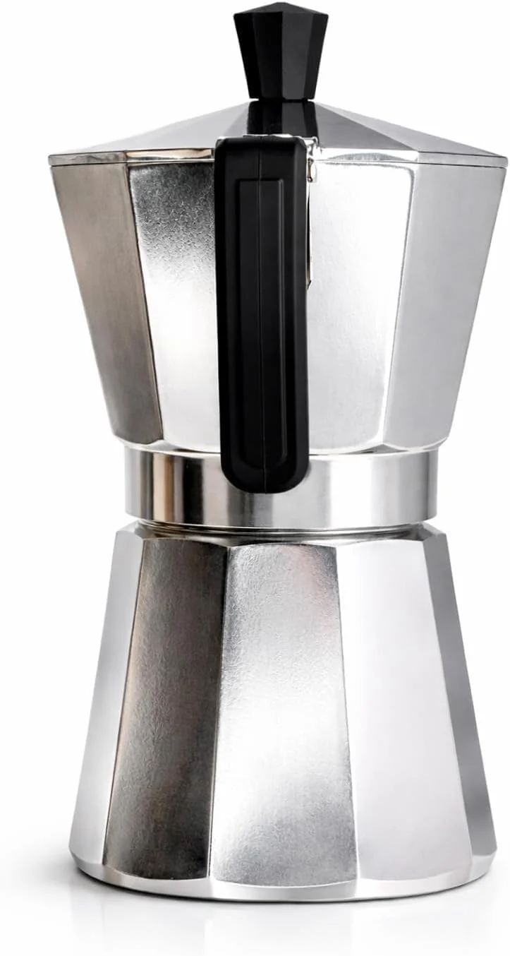 WECOOK! Paola – Espressokocher Aluminium 3 Tassen | Geeignet für Gas-, Elektro- und Glaskeramikherde