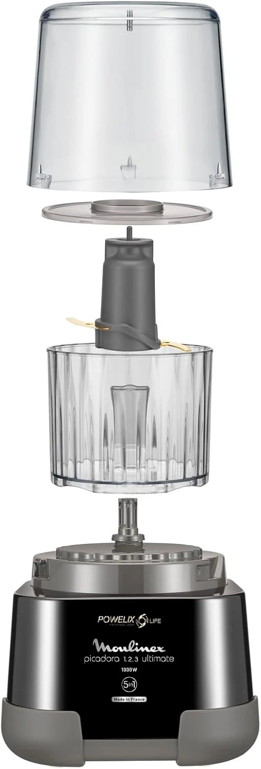Moulinex La Moulinette Ultimate, Elektrischer Zerkleinerer, 350 g bzw. 550 ml Fassungsvermögen, 5 Fu