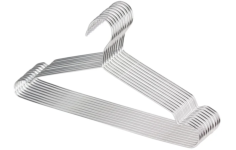 Puersit 50 Piece Edelstahl Kleiderbügel 42 cm Metall Kleiderbügel, Hosenbügel, Kleiderbügel, Robuste