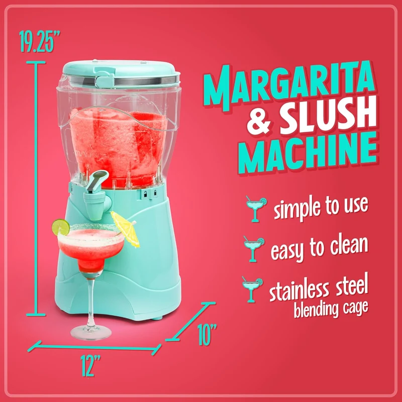 Nostalgia Gefrorene Getränkemaschine und Margarita-Maschine für Zuhause - 3,7 L, Slushy-Maschine mit