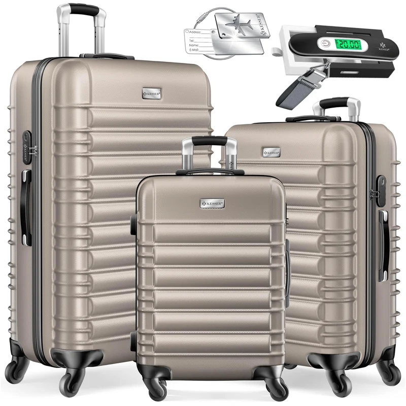 KESSER® 3tlg. Hartschalenkofferset Hard Shell Basic Hartschalenkoffer Trolley Koffer Reisekoffer Rei