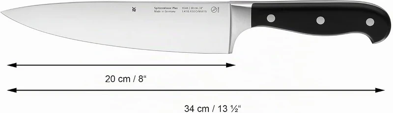 WMF Spitzenklasse Plus Messerblock mit Messerset 6teilig Made in Germany, 5 Messer geschmiedet, Eich