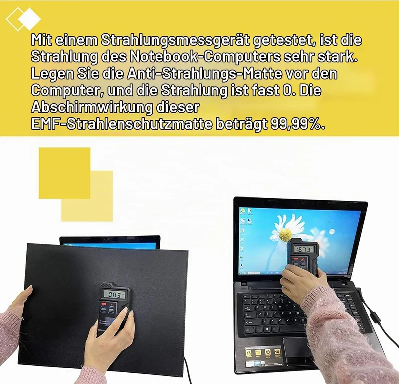 GRUENERDE Erdungsmatte Geerdet Mauspad Grounding Pad Erdungprodukt mit EU Erdungskabel Sicher (25x65