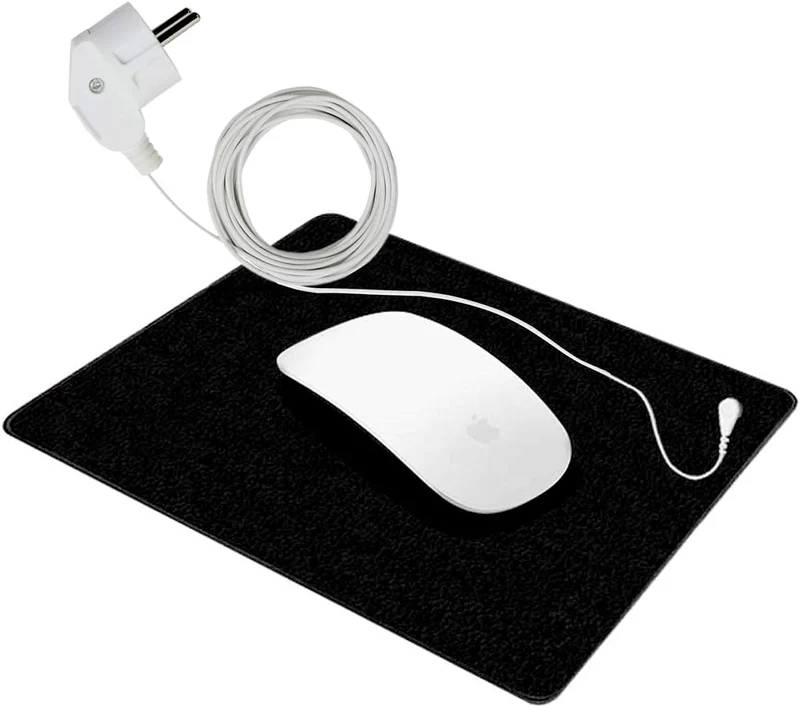 GRUENERDE Erdungsmatte Geerdet Mauspad Grounding Pad Erdungprodukt mit EU Erdungskabel Sicher (25x65