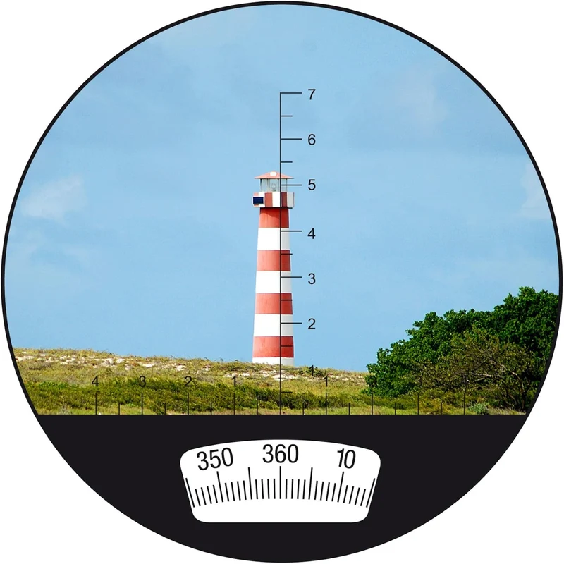 Bresser Fernglas Nautic 7x50 wasserdicht mit 360° Kompass, Strichplatte zur Entfernungs- und Grössen