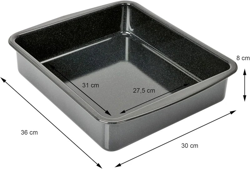 Original Kaiser Inspiration Lasagne Auflaufform gross, 36 x 30 x 8 cm, Ofenform antihaftbeschichtet,