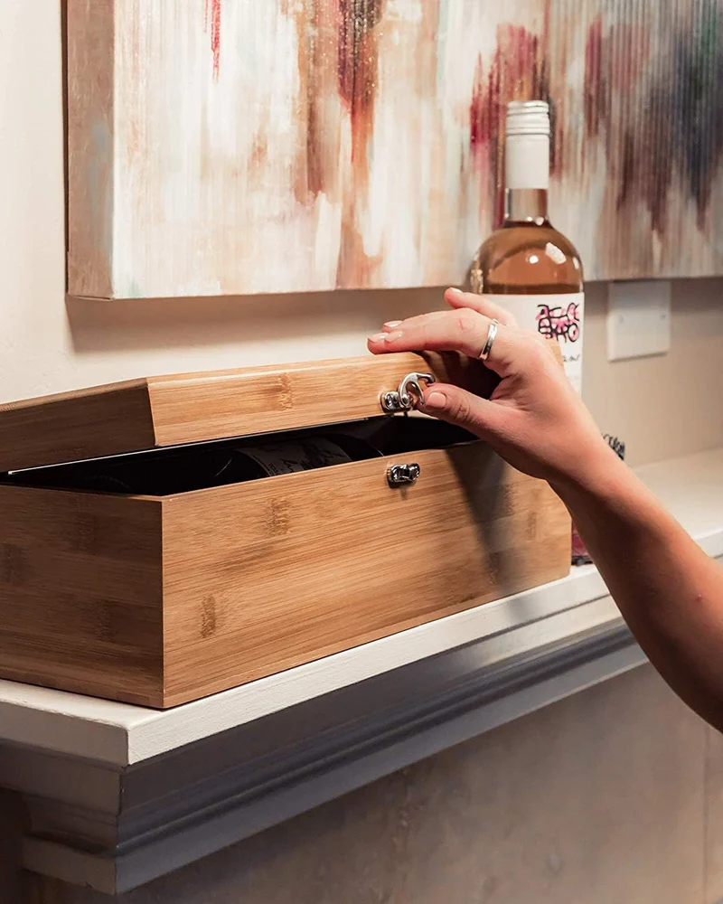 CASE ELEGANCE Wein Geschenk Box - Weinzubehör für 0,7 Liter Flaschen - Dekantierset Sommelier Set -