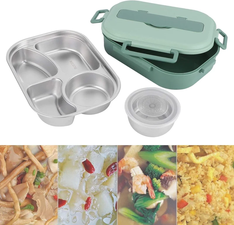 Niiyen Lunchbox-Behälter, Bento-Lunchbox, Edelstahl-Lunchbox, Edelstahl-Lunchbox Tragbare Bento-Box
