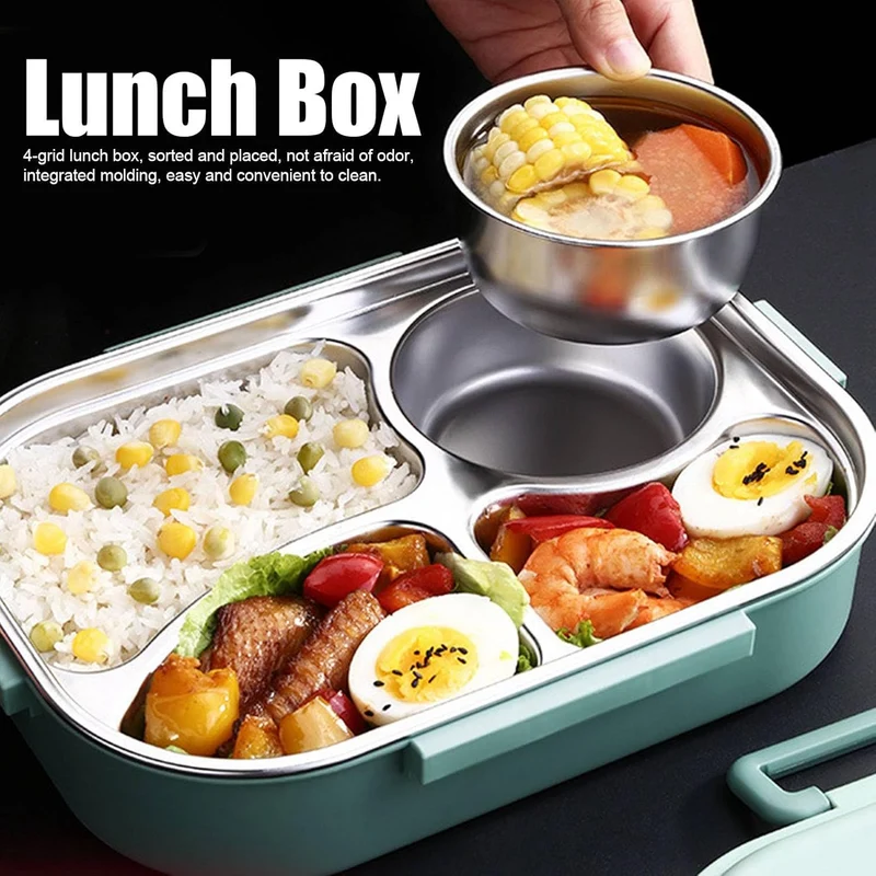 Niiyen Lunchbox-Behälter, Bento-Lunchbox, Edelstahl-Lunchbox, Edelstahl-Lunchbox Tragbare Bento-Box