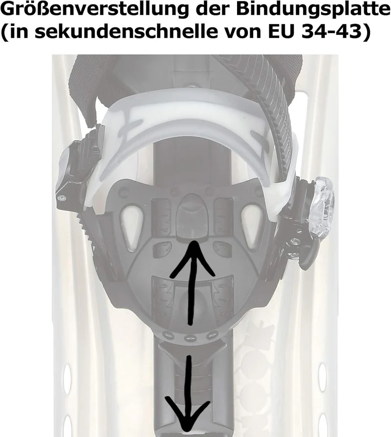Inook AXL Schneeschuhe I Schneeschuhe mit Steighilfe I EU 34-42 I Schneeschuh Set mit praktischer Sc