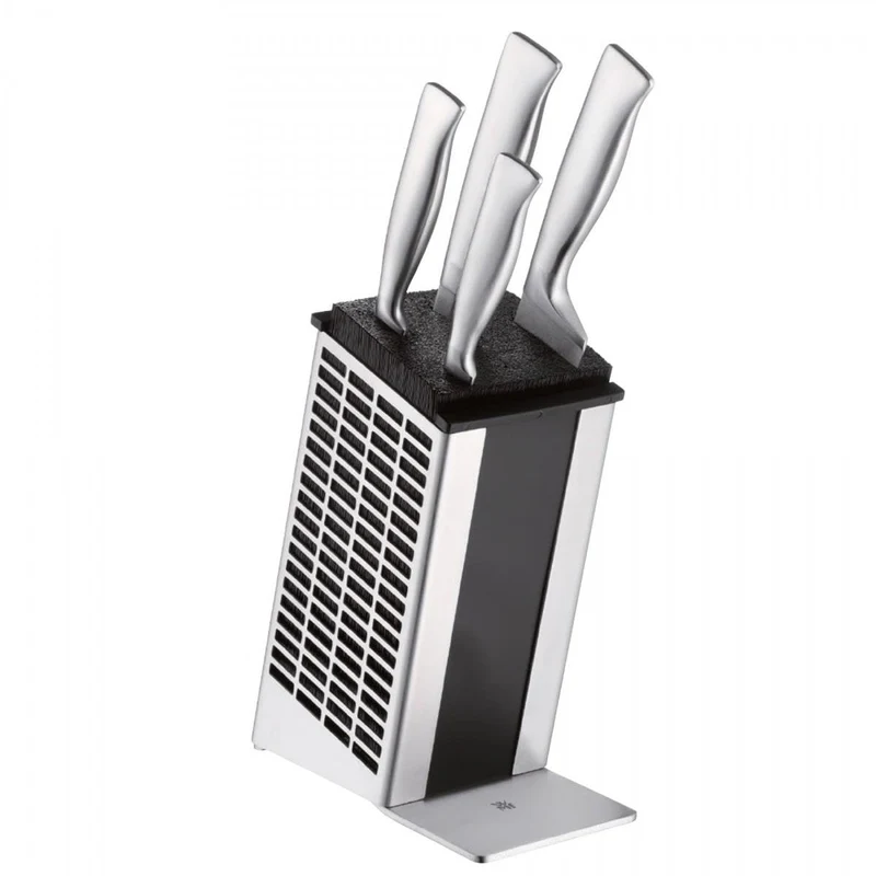 WMF Grand Gourmet Messerblock mit Messerset 5teilig Made in Germany, 4 Messer geschmiedet, Edelstahl