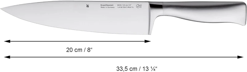 WMF Grand Gourmet Messerblock mit Messerset 5teilig Made in Germany, 4 Messer geschmiedet, Edelstahl