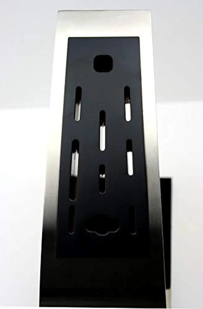 WMF Messerblock ohne Messer aus Edelstahl matt, Kunststoff, unbestück leer für 8 Messer, 1 Fleischga