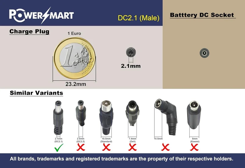 PowerSmart® 2A 42V Ladegerät Netzteil für 36V Akku von Diavelo