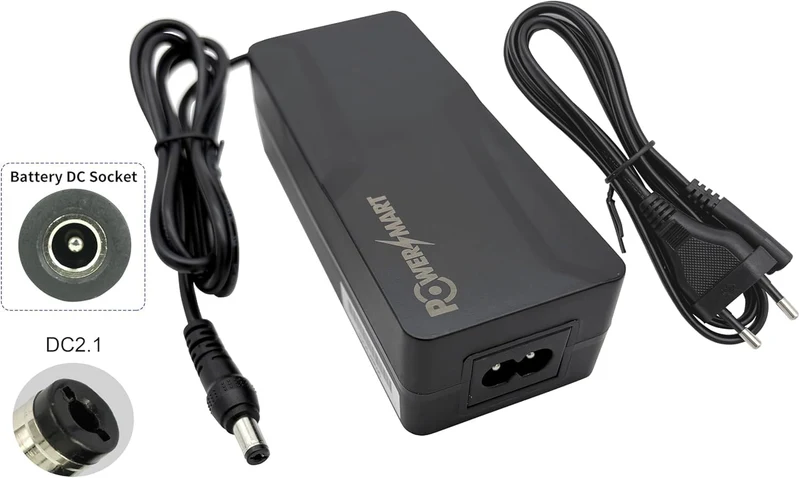 PowerSmart 36V-42V 2A Ladegerät Ersatz für NAVEE N20, N30, N40, DC 5.5 * 2.1mm