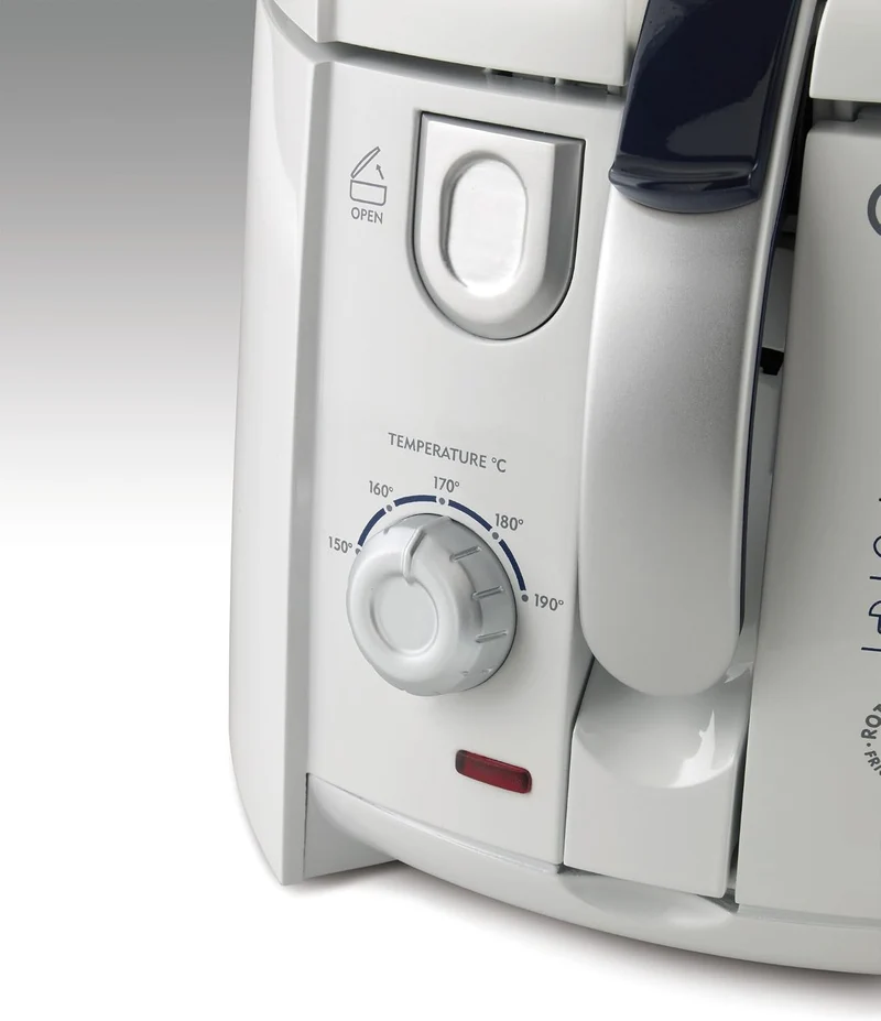 De'Longhi F28211.W1 RotoFry Fritteuse, 1800 W, 1,2 Liter, Edelstahl,