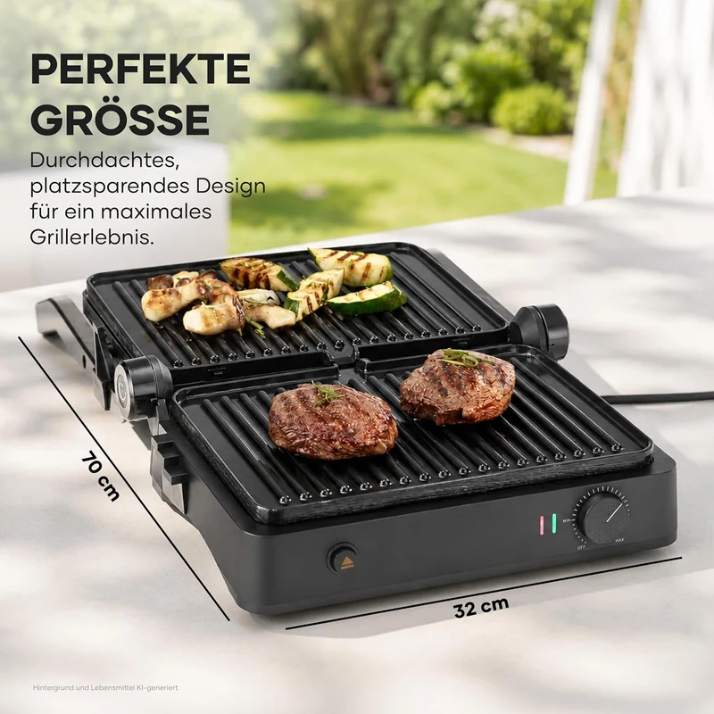 SEVERIN SEVINI Lite, Kontaktgrill für Fleisch, Fisch & Gemüse, Keramikbeschichteter Sandwich-Maker f