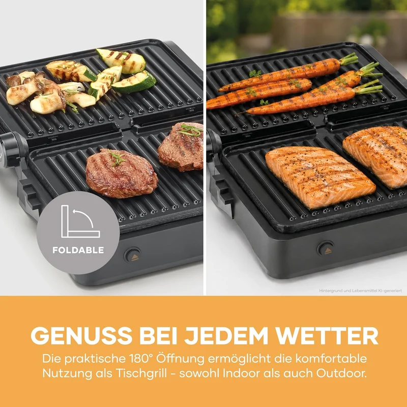 SEVERIN SEVINI Lite, Kontaktgrill für Fleisch, Fisch & Gemüse, Keramikbeschichteter Sandwich-Maker f