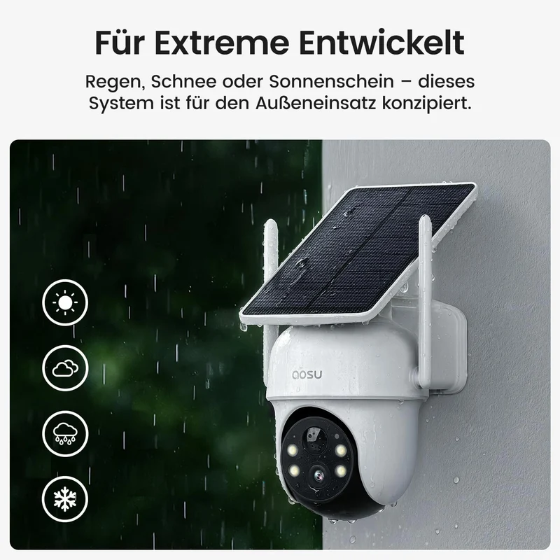 AOSU 2K 360 Grad Panorama Zusätzliche Kameras - Benötigt Homebase, Automatische Verfolgung, Farbe Na