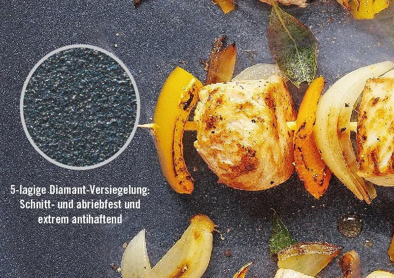 Woll Diamond Lite Wok- und Rührpfanne, Ø 26 cm, 9 cm hoch, mit abnehmbaren Stiel - Geeignet für Cera