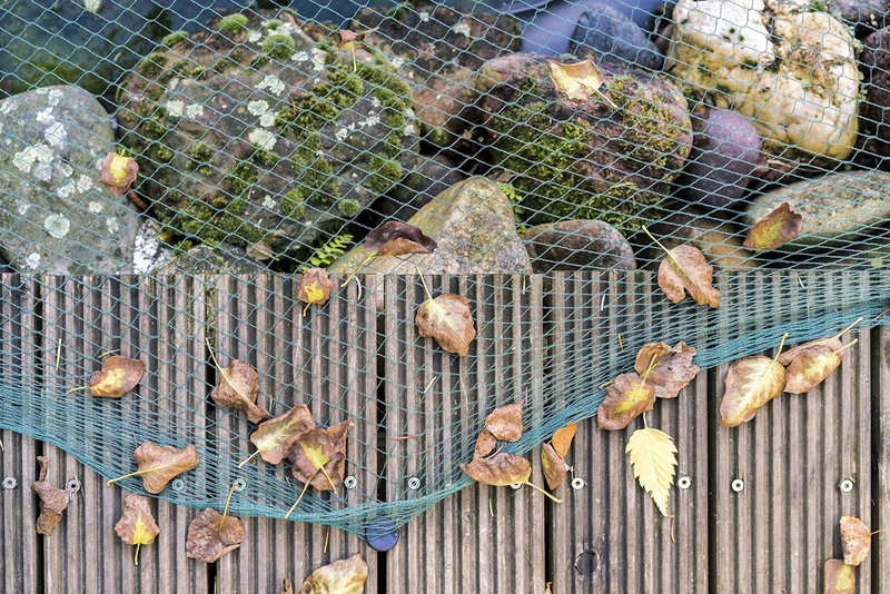 Aquagart® Teichnetz, 27m x 10m, dunkelgrün, beonders engmaschig: Maschenweite 12mm x 12mm, Laubnetz,