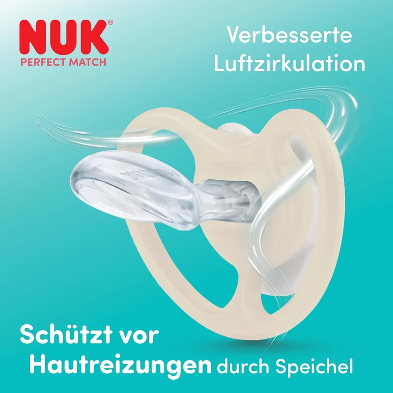 NUK Perfect Match Babyflaschen & Schnuller Geschenkset für Neugeborene | 0–6 Monate | 3 x Anti-Kolik
