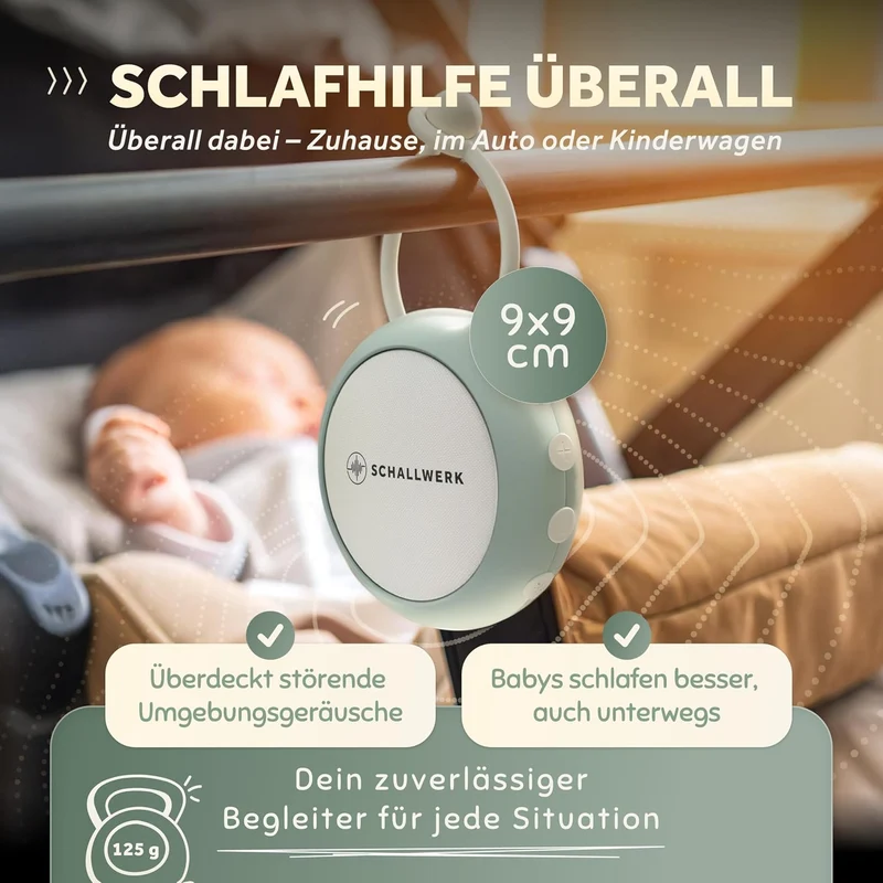 Schallwerk® White Noise Machine Baby – Einschlafhilfe für Babys & Erwachsene mit weissem Rauschen, N