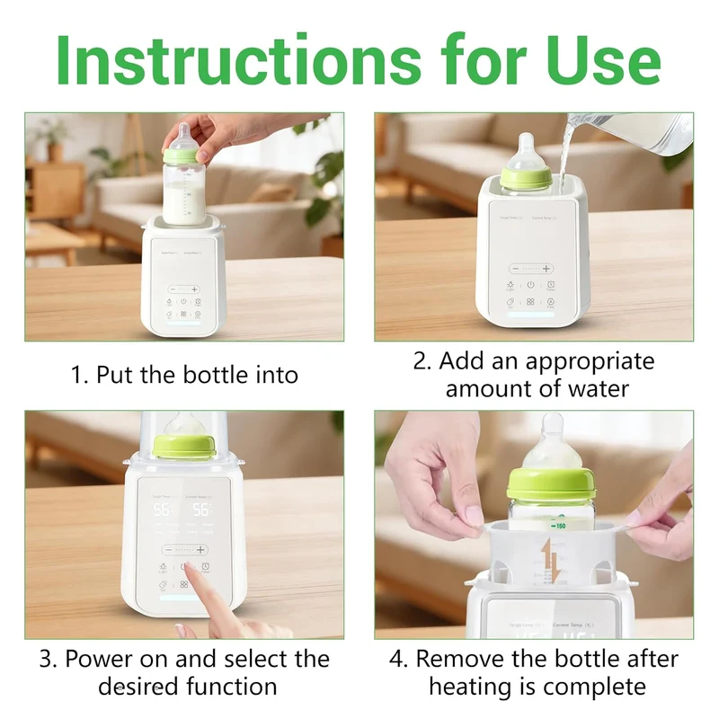 Flaschenwärmer Baby, Bottle Warmer für für Glas/PPSU/Silikon Flaschen mit Timer, Muttermilch Erwärme