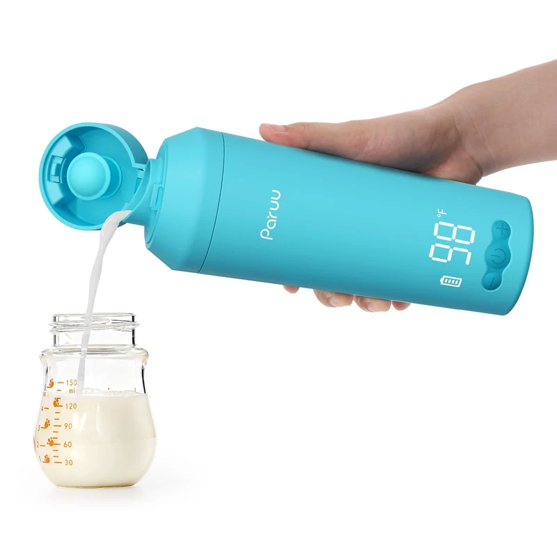 Paruu Tragbarer Flaschenwärmer Baby für Unterwegs, Blau