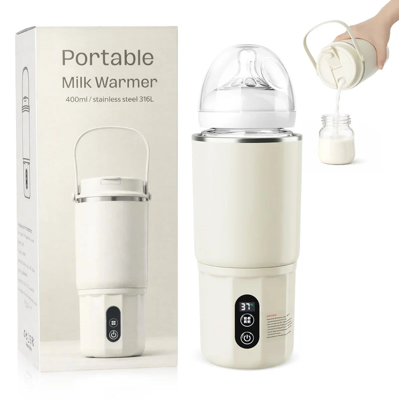 BEE&FLOWER Flaschenwärmer Baby 400ml Tragbarer Babyflaschenwärmer Unterwegs