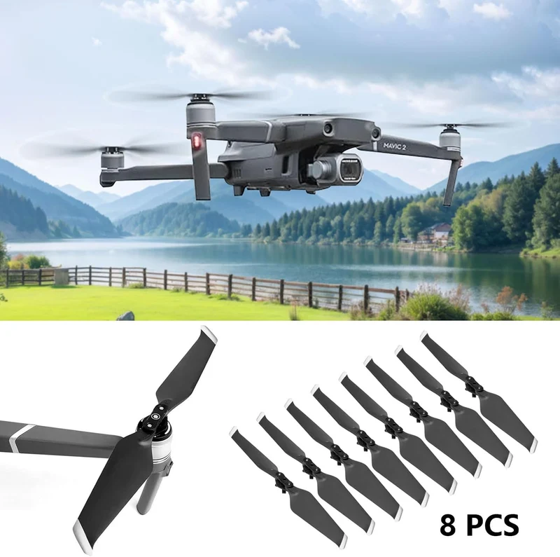 Bocguy 8 Pcs Drohne Mavic 2 Propeller, 8743 Propeller für Mavic 2/2 Pro / 2 Zoom Drohnenersatz mit P