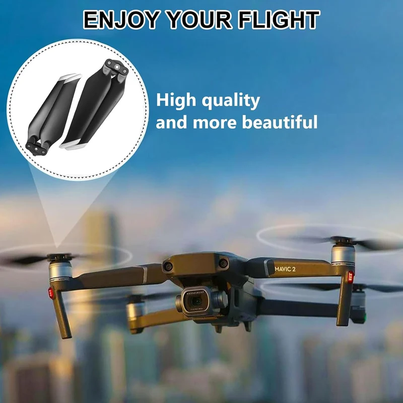 Bocguy 8 Pcs Drohne Mavic 2 Propeller, 8743 Propeller für Mavic 2/2 Pro / 2 Zoom Drohnenersatz mit P