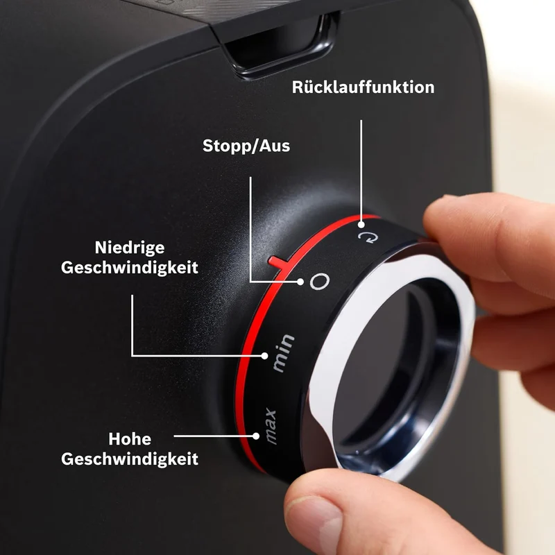 Bosch MultiPower Serie 6 Fleischwolf MFWS660B, 3 Lochscheiben (3, 4,5 und 8 mm), Edelstahl, spülmasc
