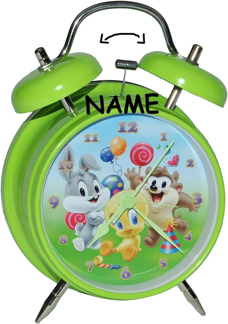 alles-meine.de GmbH Kinderwecker Baby Looney Tunes - für Kinder Metall grosser Wecker Analog - Alarm