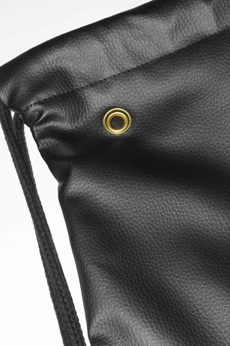 Manufaktur13 Black Out X2 Sports Bag - Kunstleder Stepp Rucksack Gym Bag Turnbeutel Sport Beutel Tas