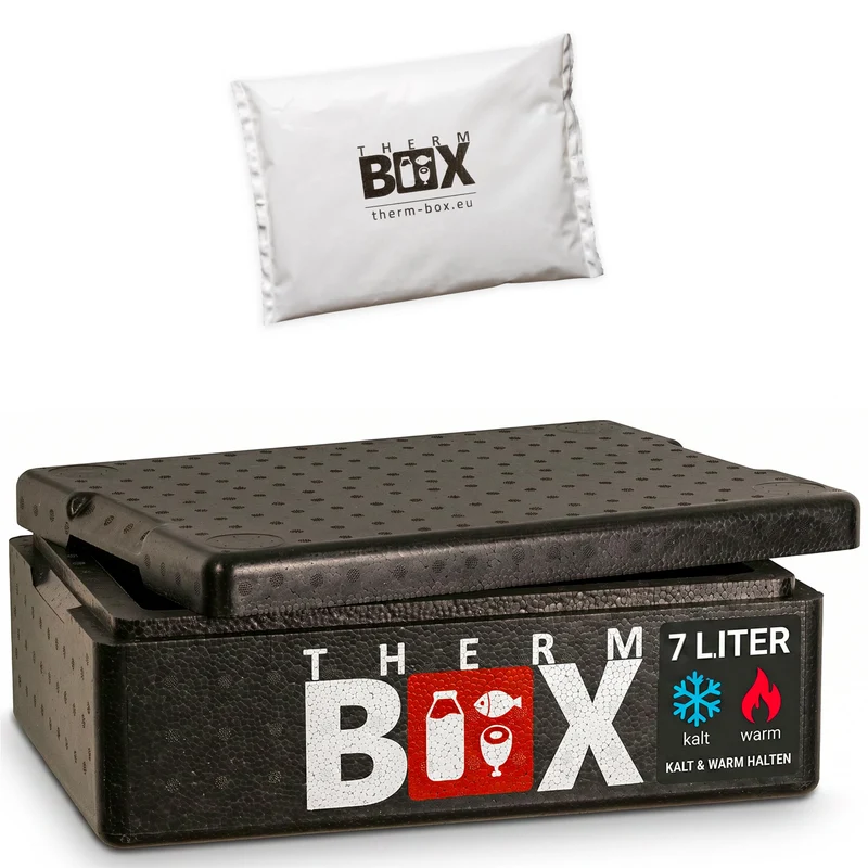 THERM BOX 7B Styroporbox mit 1 Gel-Kühlakku 7 Liter Innen 33,5x23,5x9cm