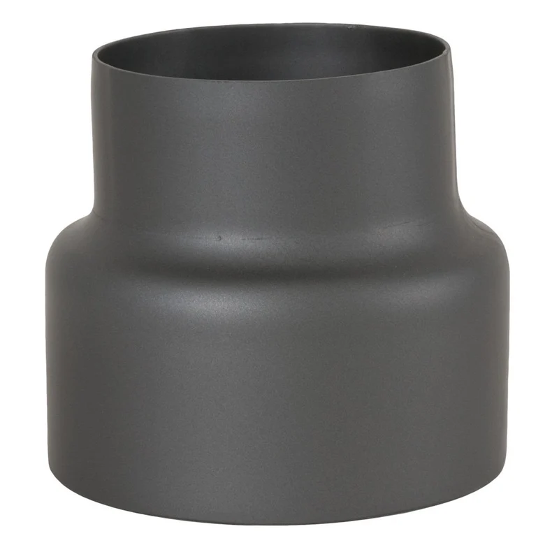Reduzierung, Reduktion, Rauchrohr, Ofenrohr, Senotherm, 150 mm - 130 mm Gussgrau