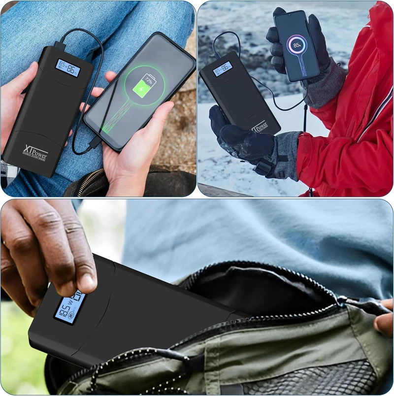 XTPower® XT-20000QC3 Powerbank moderner DC + USB QC3 Akku mit 20400mAh - 1x USB, 1x USB QC3 und DC A