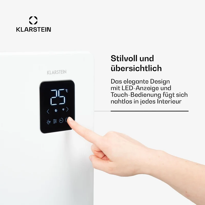 Klarstein Elektroheizung, Konvektor-Heizung Freistehend oder Wandmontage, Elektroheizung Energiespar
