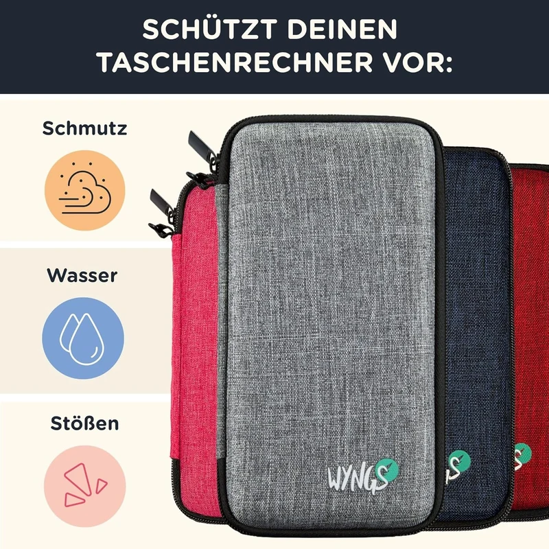 CALCUSO Sparpaket: TI-30X Plus MathPrint technisch-wissenschaftlicher Schulrechner + WYNGS Schutztas