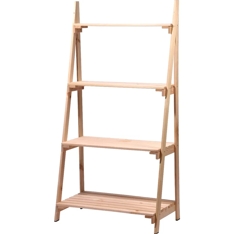 dobar® 58465e Grosses Blumenregal 4-stufig | Pflanzregal Massivholz | Blumenleiter | Pflanzständer |