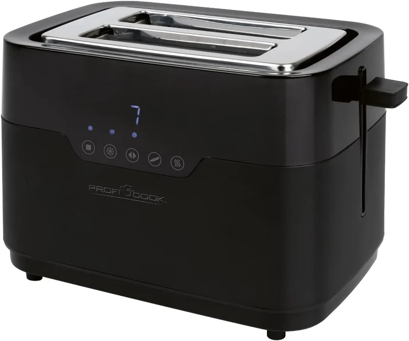 ProfiCook Toaster 2 Scheiben mit Brötchen Aufsatz und extra breitem Toast-Schlitz, Auftaufunktion, 7